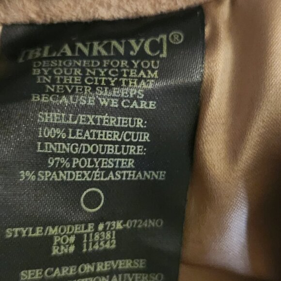 Blank NYC Leather Mini Skirt. NWT. Size 31/12. Host Pick. - Picture 8 of 9